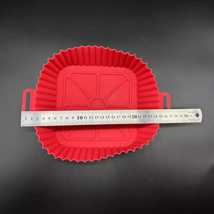 Silicone Baking Tray Square 17x17x5cm Red Oven Safe Dishwasher Safe Food Grade High Temperature Resistant Cooking Mat - Product Image 2