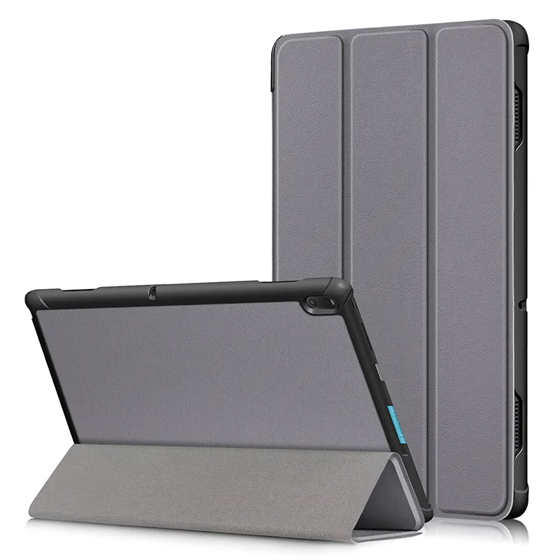 3 fold PU Leather Simple pure color smart cover case for Lenovo Tab E10 TB-X104F tablet