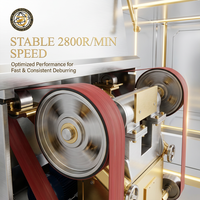 Ponceuse à bande métallique haute vitesse 2 opérateurs 6,35 kW 2800 tr/min – Machine de meulage à double position pour ébavurage rapide et préparation de surface