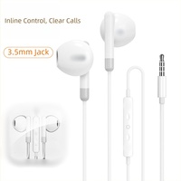 Écouteurs intra-auriculaires filaires personnalisés avec prise audio 3,5 mm, son stéréo à basses profondes, contrôle du volume, design ergonomique