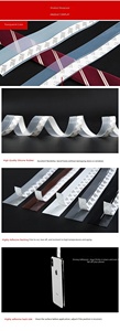 Bande d'étanchéité moderne en silicone pour bas de <span class=keywords><strong>porte</strong></span>, isolation phonique et contre les intempéries pour portes/fenêtres, installation par vis - Product Image 2