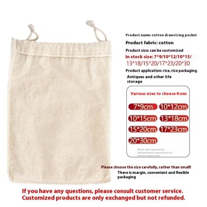 Biểu Tượng Tùy Chỉnh 100% Bông Dây Kéo Túi Lưu Trữ Túi Đồ Trang Sức Màu Sắc Tự Nhiên Hạt Thoáng Khí Nhẫn In Trà Gia Vị Bụi - Product Image 2
