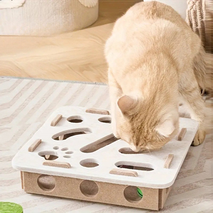 Gioco di Puzzle in feltro durevole con stampe a zampa di zampa stile semplice per gatti da interno - Product Image 1