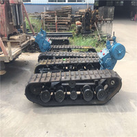Système de châssis sur chenilles pour l'agriculture camion dumper avec télécommande RC 4TON 5TON 10ton acier au caoutchouc