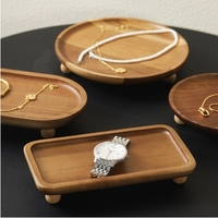 Plateau en bois multifonctionnel et portable, idéal pour la présentation de bijoux et de café, le rangement de vaisselle et l'utilisation sur le bureau - Nouvelle collection très demandée
