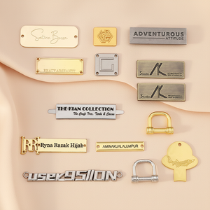 Étiquette métallique personnalisée en alliage de zinc, logo de marque en relief pour sacs, accessoires vestimentaires, vente en gros - Product Image 5