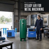 Compresseur d'air industriel rotatif silencieux APCOM Factory à faible bruit, 50HP 37kW, compresseur à vis