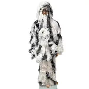 魏特利白雪迷彩套装户外迷彩吉利套装白色林地狩猎服
