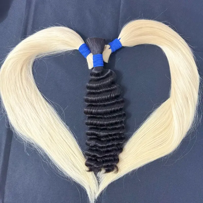 Cabelo Raw Temple Indisches Haar Unverarbeitet aus Indien Malaysian Hand gebundene Schuss bündel Vietnam esisches doppelt gezogenes Knochen glattes Haar