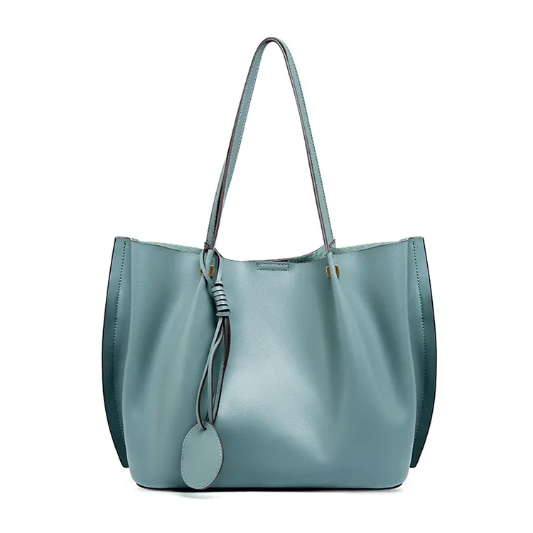 2023 Casual Hobo Gionar Large Genuine Leather Handbags Women Travel Tote Bags Custom Design