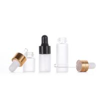 Botol tetes kaca buram Mini botol penitis Kosmetik 1ml 2ml 3ml 5ml botol tetes sampel minyak esensial kaca kecil