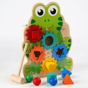 Jouets Montessori engrenages en bois tri des formes et reconnaissance des couleurs jouets pour tout-petits Puzzles apprentissage sensoriel