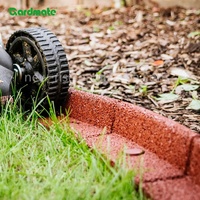 Bordure de jardin flexible en caoutchouc GARDMATE - Clôture de jardin écologique résistante aux intempéries et durable avec 6 piquets en plastique pour pelouses