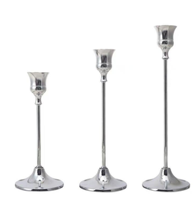 Portavelas Decorativos de Hierro Plateado, <span class=keywords><strong>Faroles</strong></span> y Frascos para Bodas y Navidad - Product Image 3