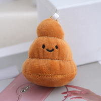 Mignon mini peluche drôle porte-clés peluche jouet urinoir closestool toilette caca porte-clés peluche poupée hilarante blague cadeau