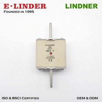 Fusible à double indicateur d'usine NT/NH3 250A-630A 690V classe gG-gL, haute capacité de coupure, fusible basse tension HRC E-LINDER/LINDNER
