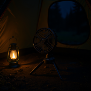 Ventilador de Camping Portátil Recargable de 10400mAh con Luz LED, 3 Niveles de Brillo, 4 Velocidades, Soporte de Trípode Plegable para Uso en Exteriores - Product Image 2