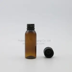 Empty 30ml Plastic PET Clear Flip Lid Lotion Bottles Cosmetic Shampoo Sample Containers Travel Liquid Refillable Vials