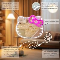TSINYE Haute Qualité Multicolore RVB Miroir Néon Personnalisé LED Acrylique Lumineux Miroir Chapiteau Néon Hello Kitty Miroir Lumière