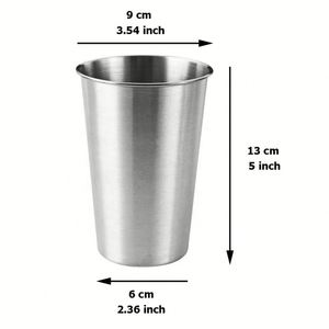 Custom Logo 16oz Stackable Stainless Steel Drinking Cup Reusable Metal Tumbler for Outdoor Promotion - Product Image 2