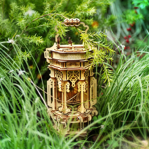 Lanterne en bois rétro éducative, puzzle 3D, assemblage DIY fait main avec lumière - Cadeau décoratif pour les 14 ans et plus - Product Image 4