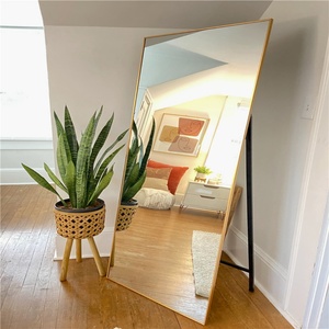 Factory Supply Decorative Gold Full Length <b>Silver</b> <b>Mirror</b> Dressing Aluminum <b>Framed</b> Free Standing Floor <b>Mirror</b> Wall <b>Mirror</b> - Product Image 1