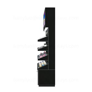 Exhibidor de Maquillaje Profesional con Pantalla, Luces LED, Gabinete con Cerradura, Vitrina de Metal para Tienda de Cosméticos - Product Image 4
