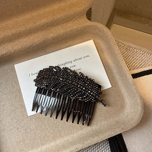 <b>Hot</b> Selling Light Luxury Simple Feather Hair <b>Comb</b> Fashionable Temperamental Niche Design Women's Hair <b>Comb</b> Wholesale Jewelry - Product Image 5