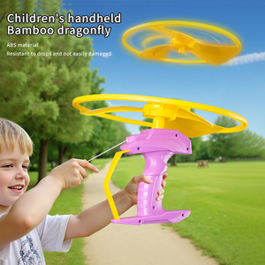 子供用アウトドアスポーツフライングソーサーおもちゃ手持ちフライングディスクランチャープロペラプルストリングスピニングUFOフライングおもちゃ - Product Image 5