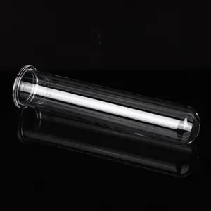 Su misura ad alta purezza tubo di silice fuso resistente al calore tubo di vetro superficie lucidata uso industriale servizio di taglio disponibile