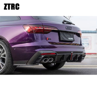 Pour AUDI S4 B9.5 2022-2025 Berline Sport, lèvre arrière et diffuseur de pare-chocs en fibre de carbone, installation facile