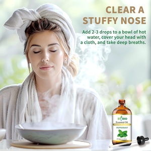 Vente d'usine Huile de menthe poivrée biologique de qualité cosmétique, antioxydante, <span class=keywords><strong>anti</strong></span>-<span class=keywords><strong>inflammatoire</strong></span>, soulage les démangeaisons du cuir chevelu, pour les cheveux - Product Image 5