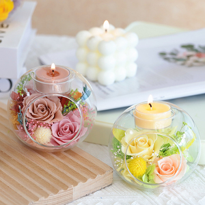 Velas de Cera de Soja Perfumadas de Lujo, Purificadoras de Aire, Rosa Preservada con Cubierta de Vidrio, Regalo de Flor Eterna para el Día de San Valentín o Graduación - Product Image 5