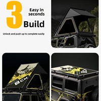 Carpa de Techo Aerodinámica de Aluminio para Cuatro Estaciones, Carpa de Techo Rígida Desplegable para 2 Personas, Apertura Automática, Plegable, Completamente Sellada