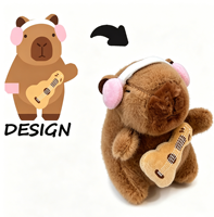 Porte-clés en peluche Capybara mignon OEM, pendentif animal en peluche doux, mini jouet tendance en gros, breloque de sac pour cadeau