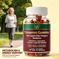 Capsules de cannelle en gros, naturelles et végétaliennes, pour la perte de poids et le métabolisme des glucides, 60 gommes à la cannelle