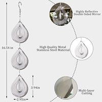 Disques répulsifs 3D anti-oiseaux en métal, réflecteurs brillants, éoliennes décoratives pour jardin extérieur, dispositifs réfléchissants dissuasifs pour oiseaux