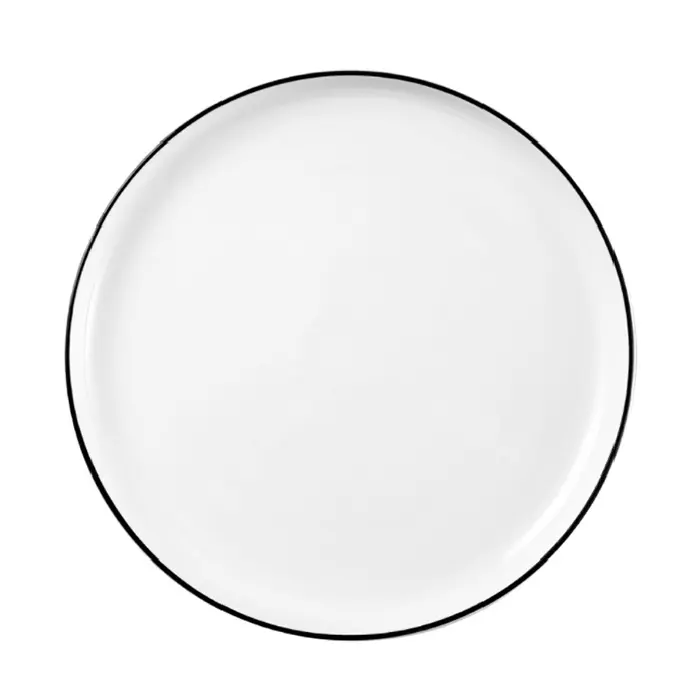 Handgemaakte Hoge Witte Restaurant Servies Ronde Keramische Dessertbord