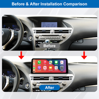 Pantalla Inalámbrica Carplay de 12.3 Pulgadas con Sistema Linxu, Radio para Auto, Navegación Multimedia GPS, Reproductor de DVD para Lexus Serie RX RX350 RX450 09-14
