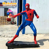Sculpture de Spiderman en fibre de verre sur mesure, personnage de super-héros, taille réelle