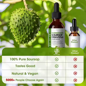 <span class=keywords><strong>Best</strong></span> Seller personalizzato Private Label 60ml puro organico Soursop Graviola foglia estratto liquido goccia con multivitaminici per spinta immunitaria - Product Image 3