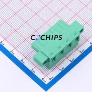MX2EDGKM-7.62-04P-GN01-Cu-Y-A Plug-in Terminal Block P=7.62mm Connector Screw Fixing 1x4P 7.62mm Green - Product Image 2