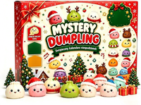 Lots de Squishies de Noël de Haute Qualité en Gros, Boîte Mystère de Squishies Dumpling, Calendrier de l'Avent Jouet Squishy Dumpling pour les Fêtes