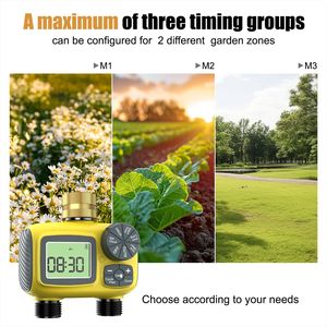 ตัวควบคุมการรดน้ำอัจฉริยะแบบสองช่องทาง ใหม่ วาล์วตั้งเวลาให้น้ำอัตโนมัติสำหรับสวนกลางแจ้ง - Product Image 5