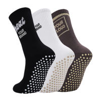 Chaussettes de Pilates athlétiques antibactériennes de qualité supérieure pour femmes, avec grip en silicone antidérapant, chaussettes de yoga personnalisées
