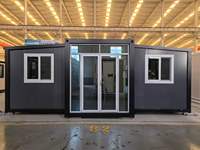 Maison préfabriquée extensible en acier, 2 chambres, 1 salle de bain, pour bureau, école, appartement, hôtel
