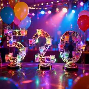 Light Up Glass Holder For Bars Party Cocktail <b>Sips</b> Bullet Glasses Nightclub Liquor Rack Unique Shape Lightweight - Product Image 2