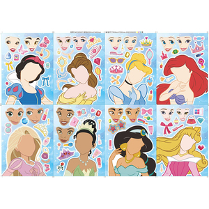<span class=keywords><strong>Jeux</strong></span> de déguisement, puzzles pour enfants, jouets de dessin animé, adorables princesses, cloche, Blanche-Neige, Cendrillon, autocollants DIY, cadeaux promotionnels - Product Image 4
