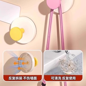 Wall <b>Hooks</b> With Suction Cup Strong Adhesion Removable For <b>Bathroom</b> Kitchen Door Wall Storage - Product Image 5