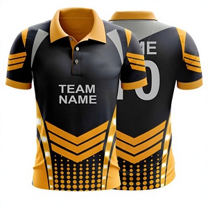 เสื้อคริกเก็ตทีมสั่งทำพิเศษ แขนสั้น ระบายอากาศได้ดี เป็นมิตรกับสิ่งแวดล้อม ซับเหงื่อ แห้งไว ทรงพอดีตัว ผลิตจากโพลีเอสเตอร์ พิมพ์ลายแบบ Sublimation - Product Image 1